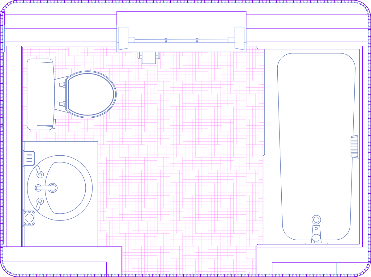 Decorative floor plan Drafting: Floor plan. Bathroom.