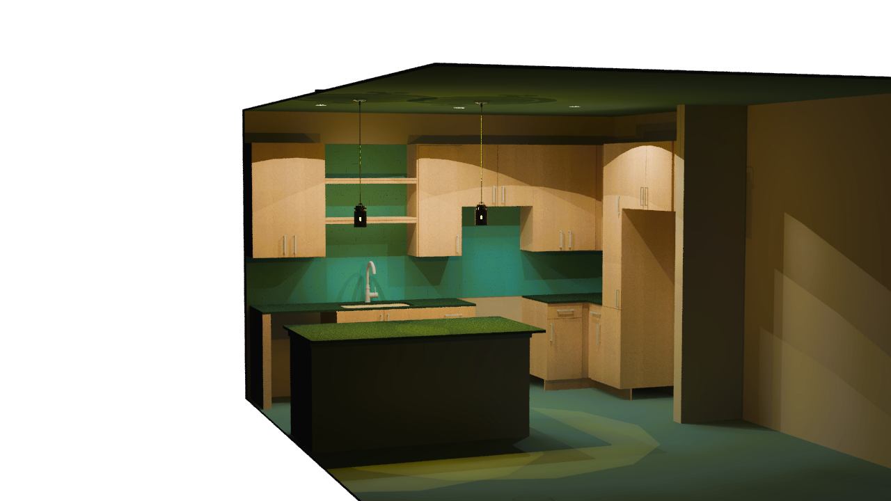 3D kitchen 3D drawings and renderings